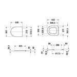Сиденье для унитаза, Duravit, ME by Starck, шгв 370*420*30, цвет-белый (ПРОДАЕТСЯ ТОЛЬКО В КОМПЛЕКТЕ С ОСНОВНЫМ ИЗДЕЛИЕМ)