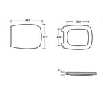 Сиденье для унитаза, Globo, DAILY, шг 375*460, цвет-белый